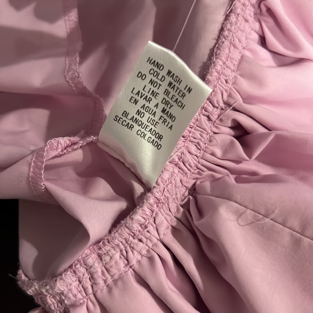 NWT ENTRO | Pink Cropped Blouse with Ruffle Detail - Picture 8 of 9